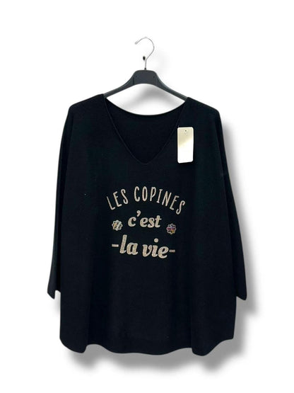 Pull "les copines c'est la vie"