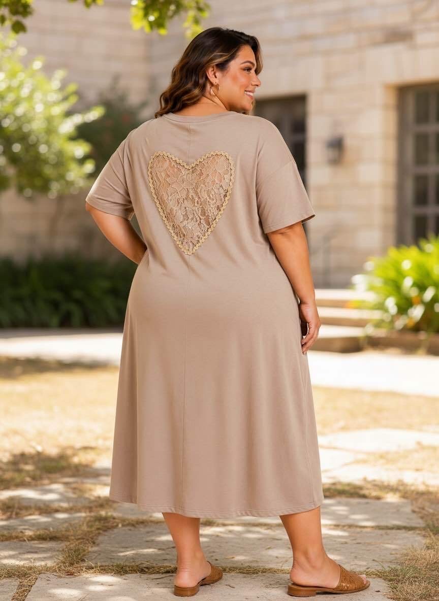 Robe coeur en dentelle