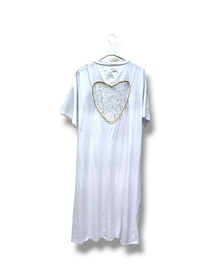 Robe coeur en dentelle - taché