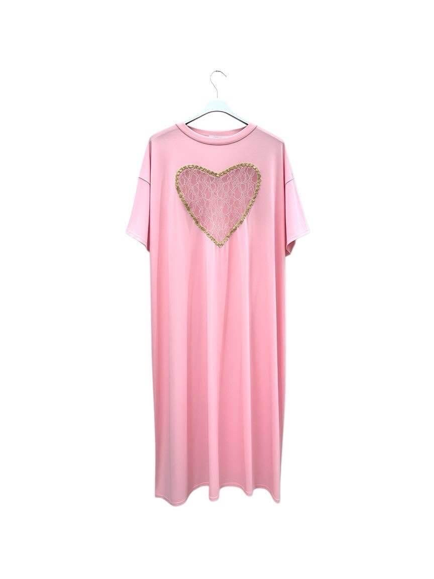 Robe coeur en dentelle